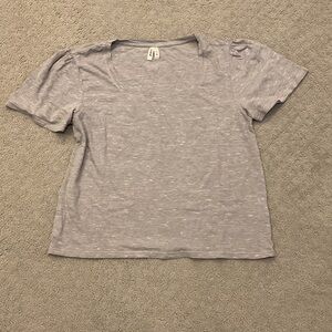 Pact Light Heather Gray Short Sleeve Scoop Neck Tee 0386